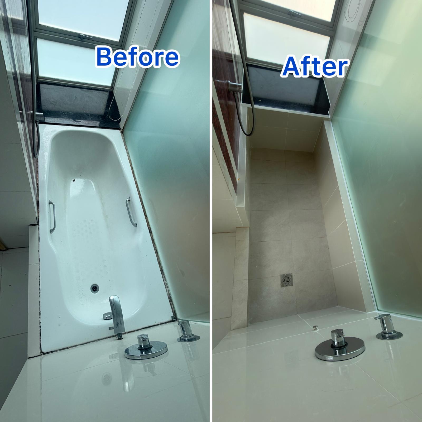Bathtub Removal & Shower Area Conversion Service in Singapore | Tasfia Engineering